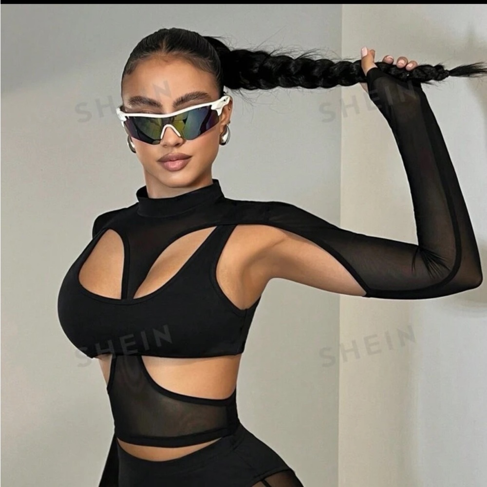 ICON Cut Out Front Mesh Top